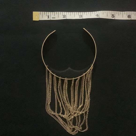 Gold adjustable armband with gold chains - Picture 6 of 6